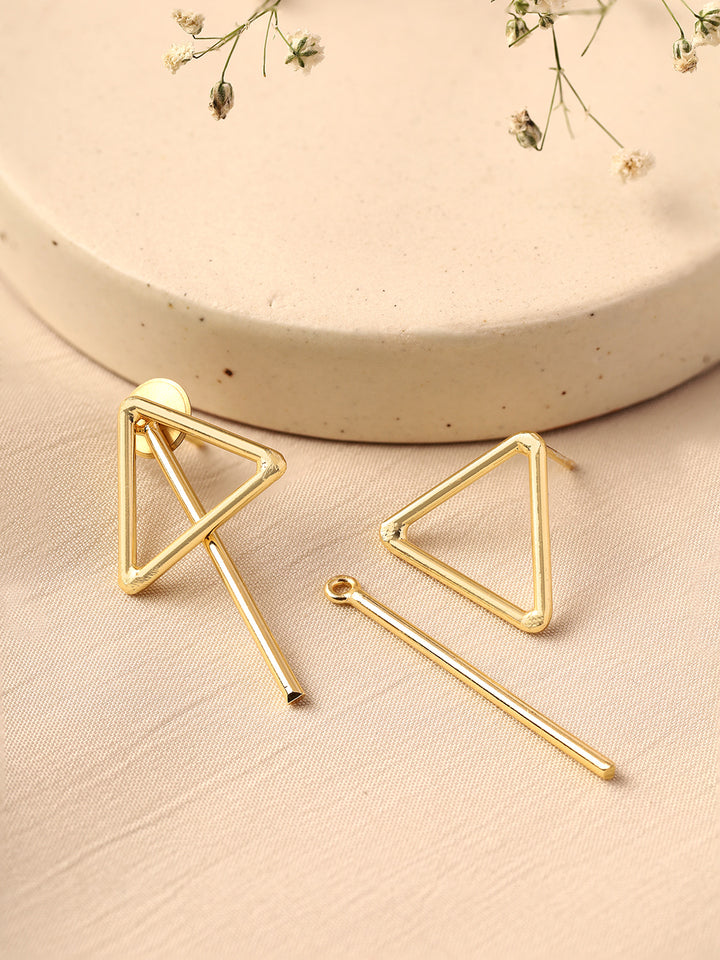 Priyaasi Triangle Statement Gold Plated Earrings