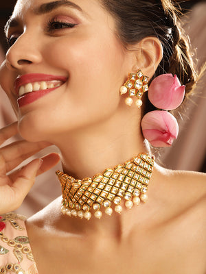 Priyaasi Gold Plated Kundan Jewellery Set