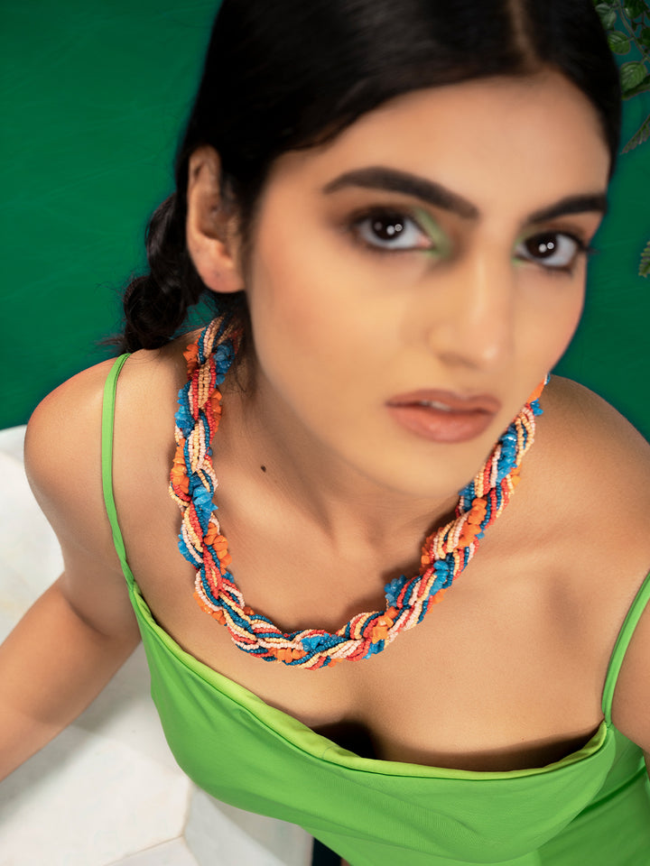 Priyaasi Multi colored beaded necklace