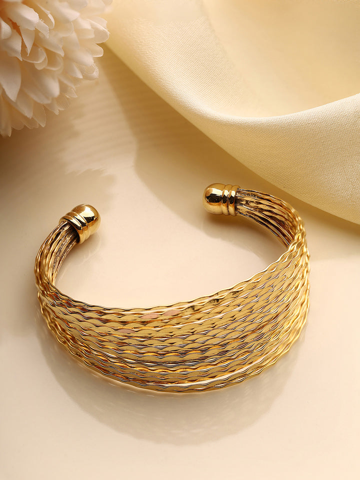 Prita Fashion Gold Plated Adjustable Bracelet