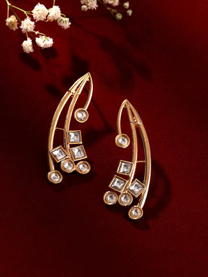 Priyaasi Statement AD Gold Plating Fancy Gold Plating Elegant Earrings