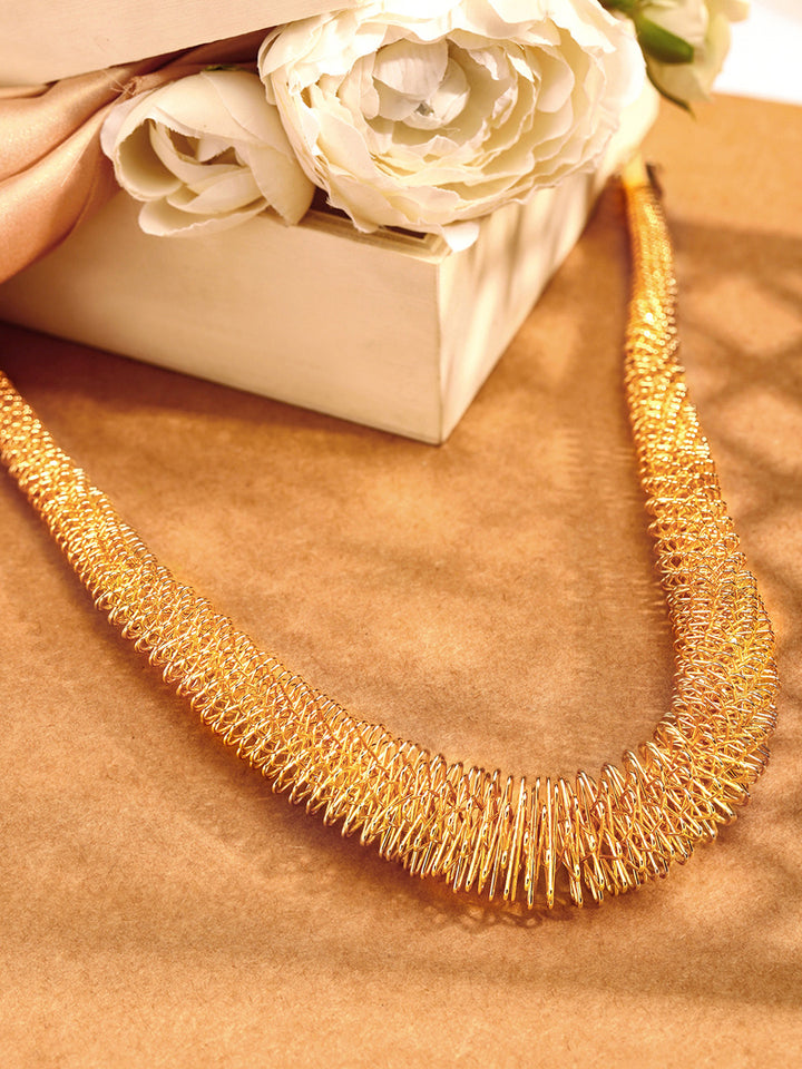 Priyaasi Gold Plated Brass Solid Necklace