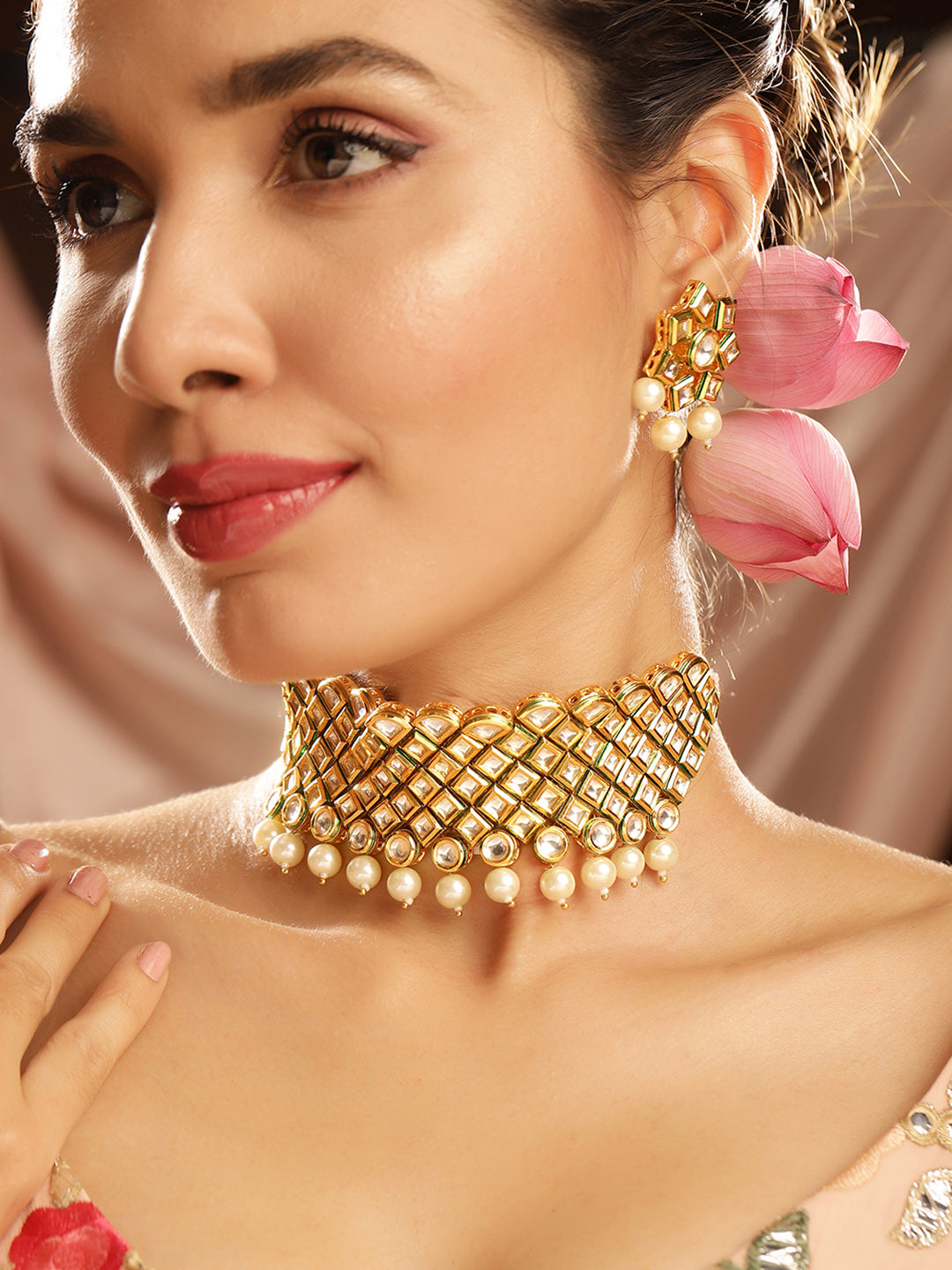 Priyaasi Gold Plated Kundan Jewellery Set
