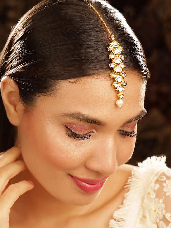 Priyaasi Gold Plated Kundan Mangtika