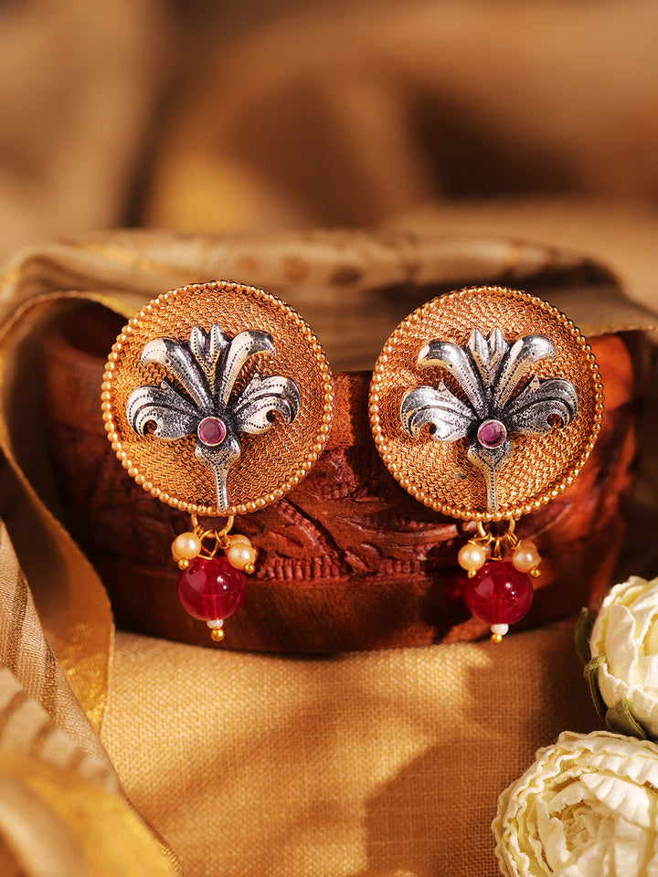 Priyaasi Gold Plated Kundan Stud Earrings