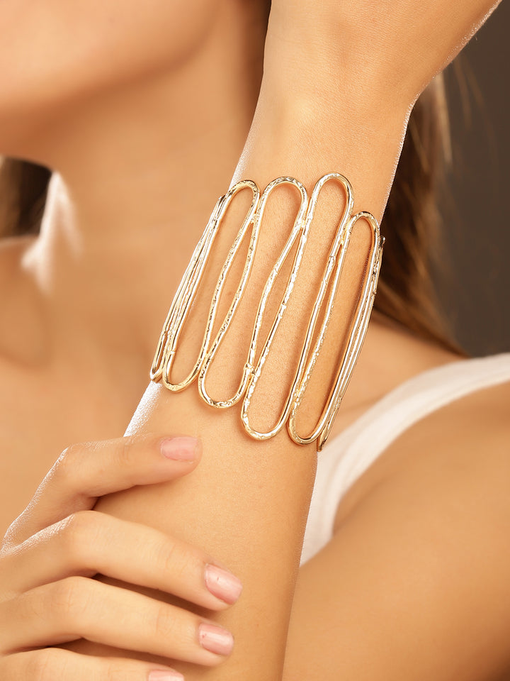 Priyaasi Gold Plated Brass-solid Bracelet