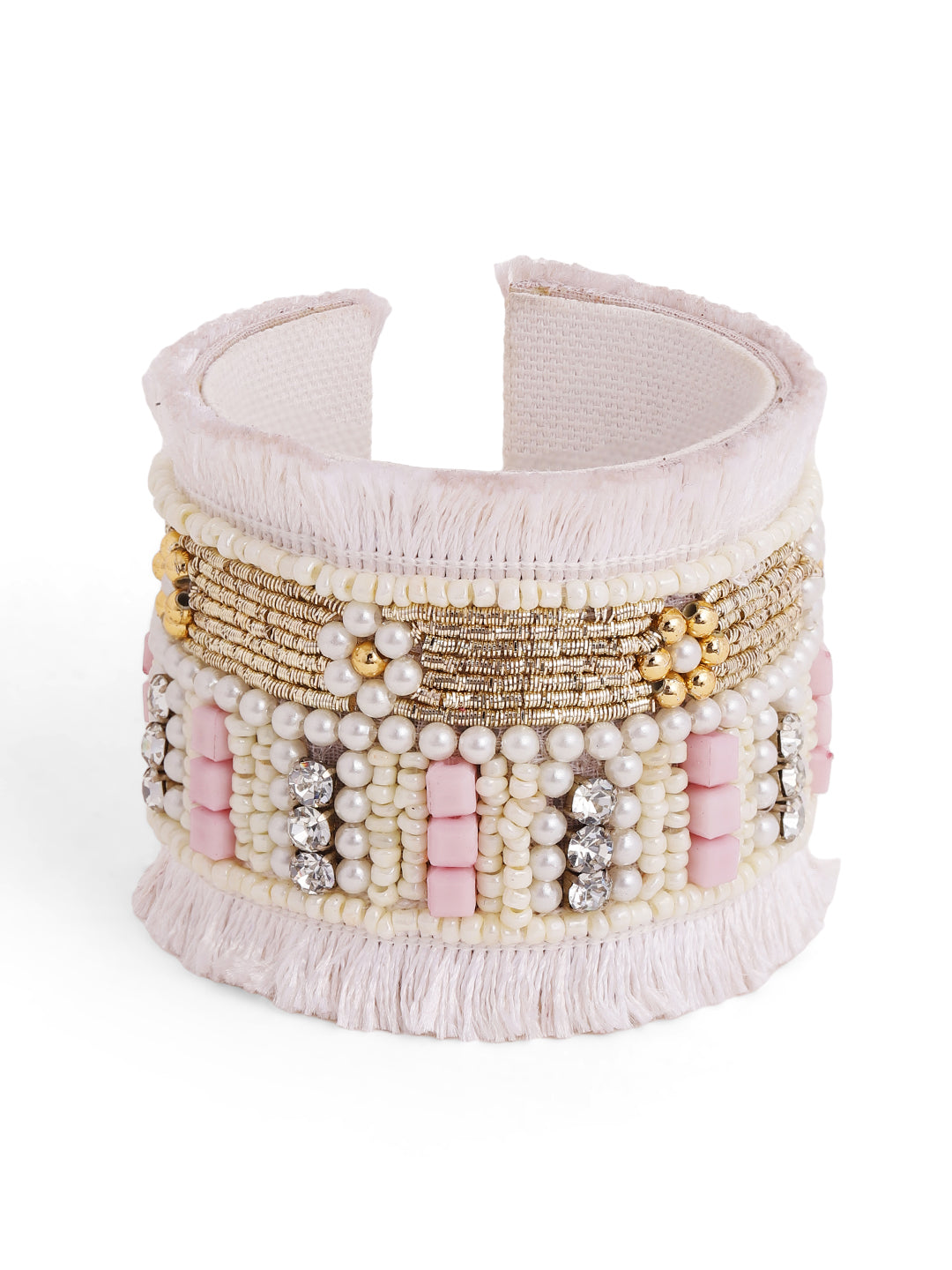 Priyaasi White Beaded Bracelet