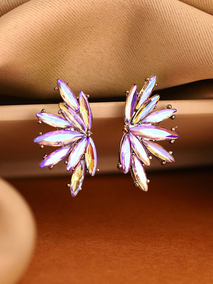 Priyaasi Silver Crystal Stud Earrings