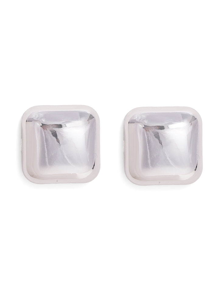 Priyaasi Silver Brass Solid Stud Earrings