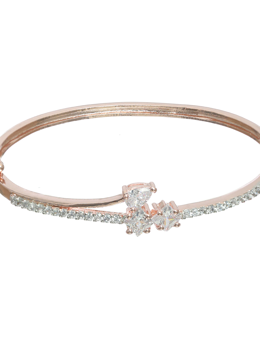 Priyaasi Gold Plated American Diamond Crystal Bracelet