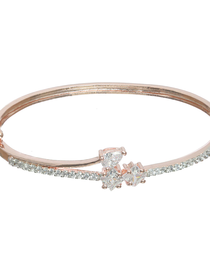 Priyaasi Gold Plated American Diamond Crystal Bracelet