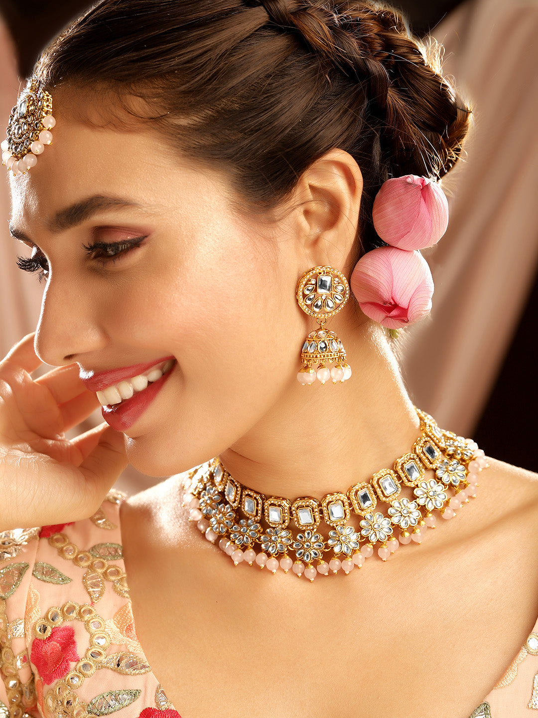 Priyaasi Gold Plated Kundan Jewellery Set