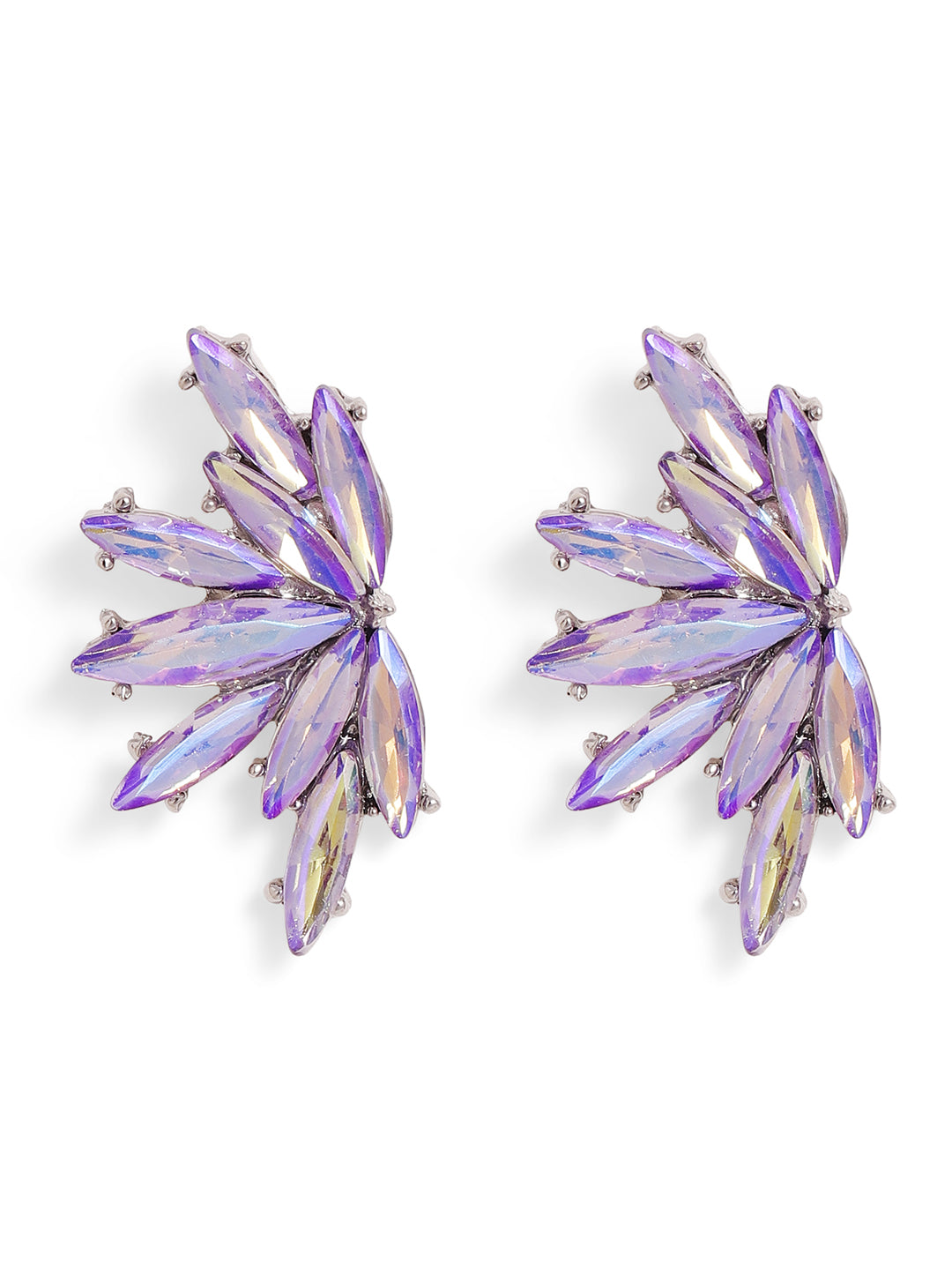 Priyaasi Silver Crystal Stud Earrings
