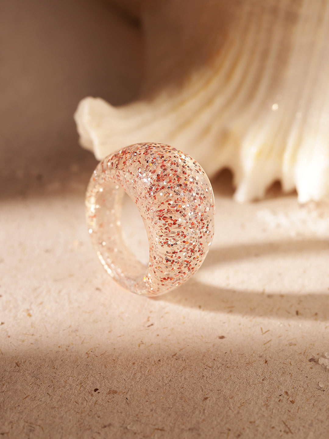 Priyaasi Gold Plated Pink Brass-solid Ring