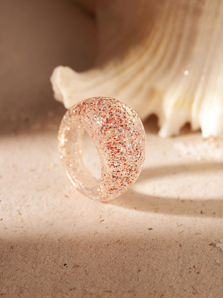 Priyaasi Gold Plated Pink Brass-solid Ring