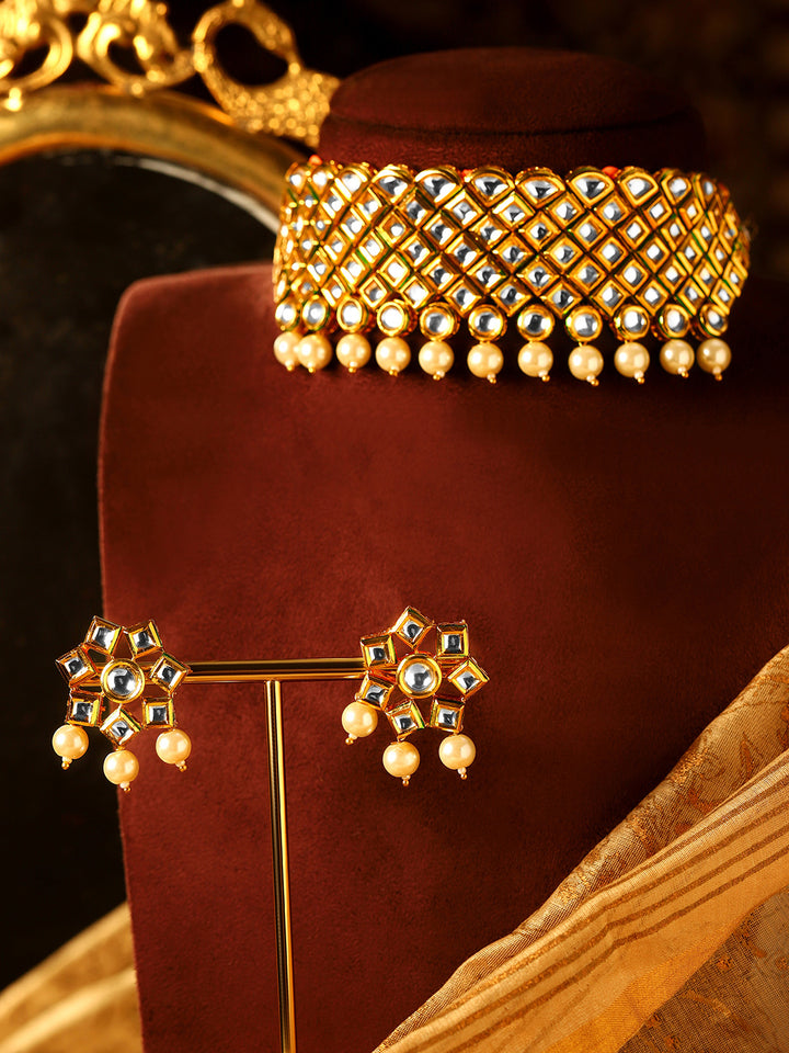 Priyaasi Gold Plated Kundan Jewellery Set