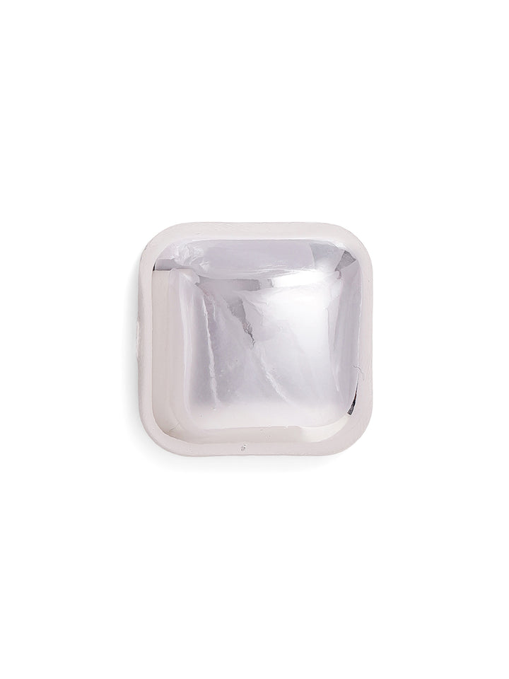 Priyaasi Silver Brass Solid Stud Earrings