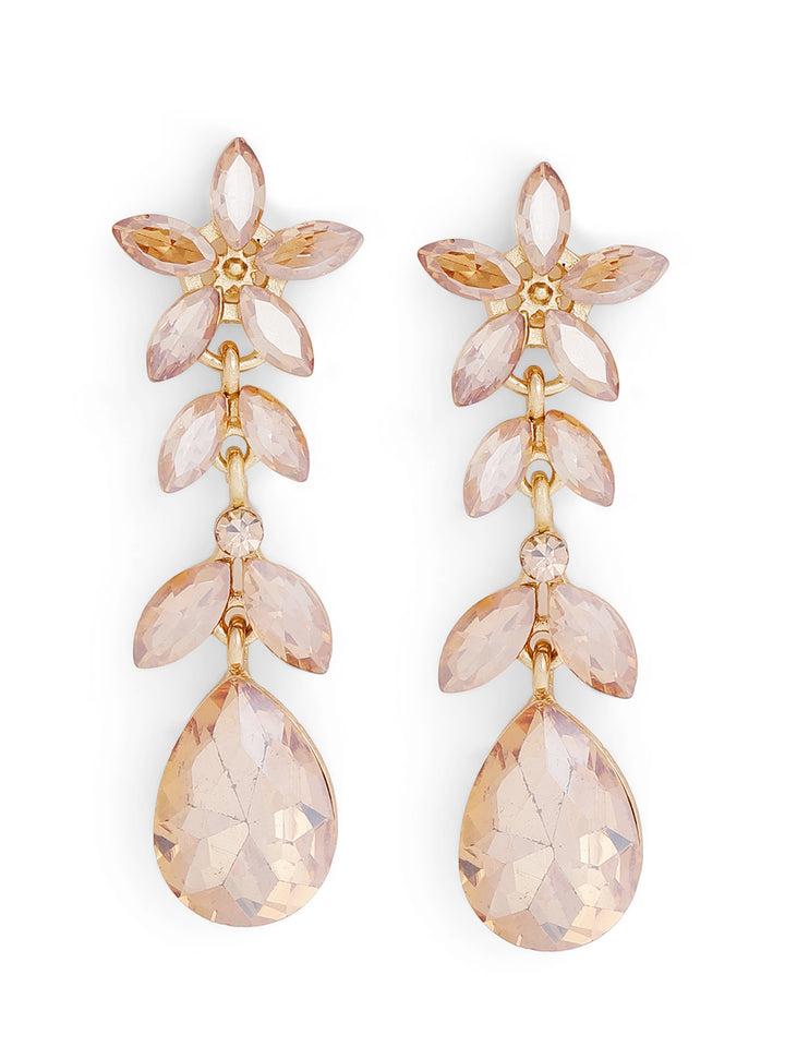 Priyaasi Gold Plated Crystal Drop Earrings