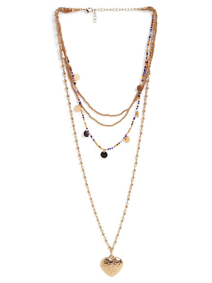 Priyaasi multi colored multi-Layered necklace