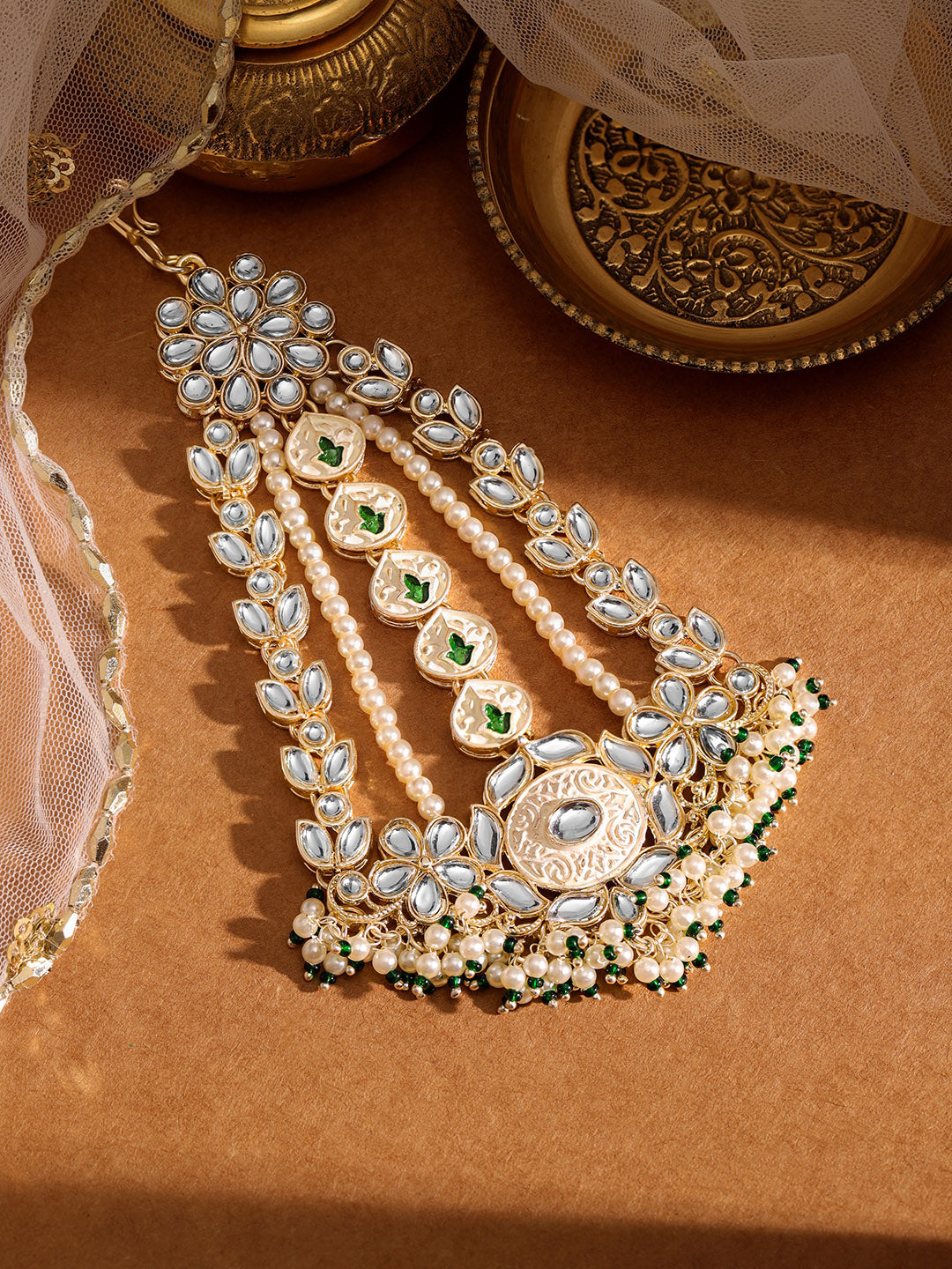 Priyaasi Gold Plated Kundan Passa