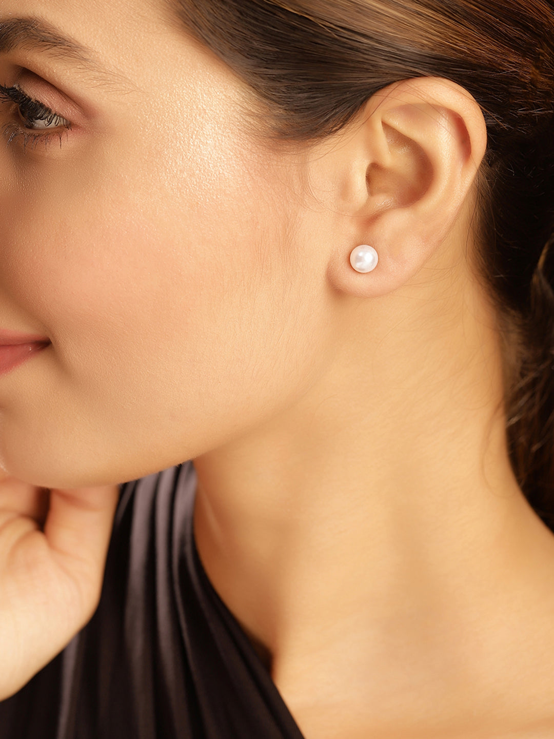 Priyaasi Silver Floral Stud Earrings