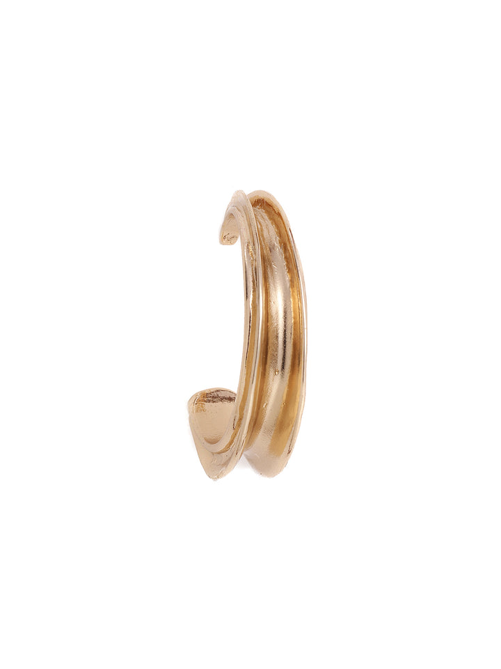 Priyaasi Gold Plated Brass-solid Hoops Earrings