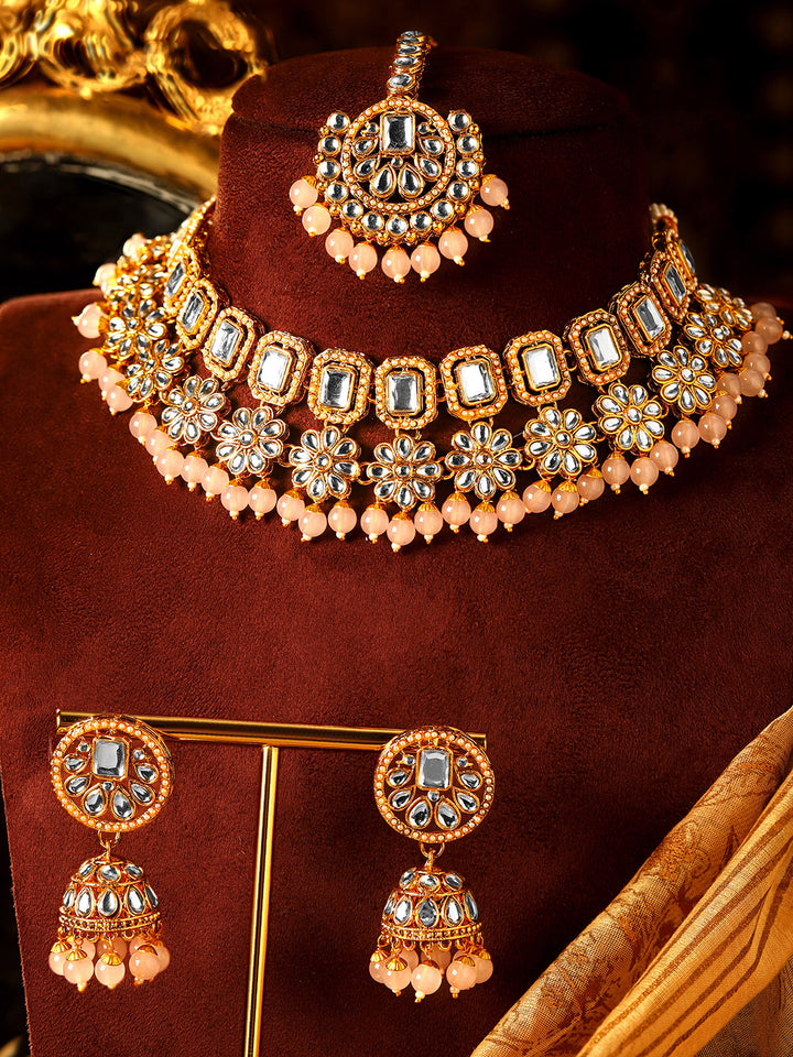 Priyaasi Gold Plated Kundan Jewellery Set