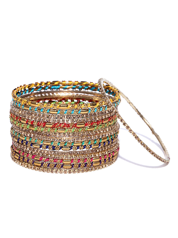 Priyaasi Gold Plated Multi-Color Bangles