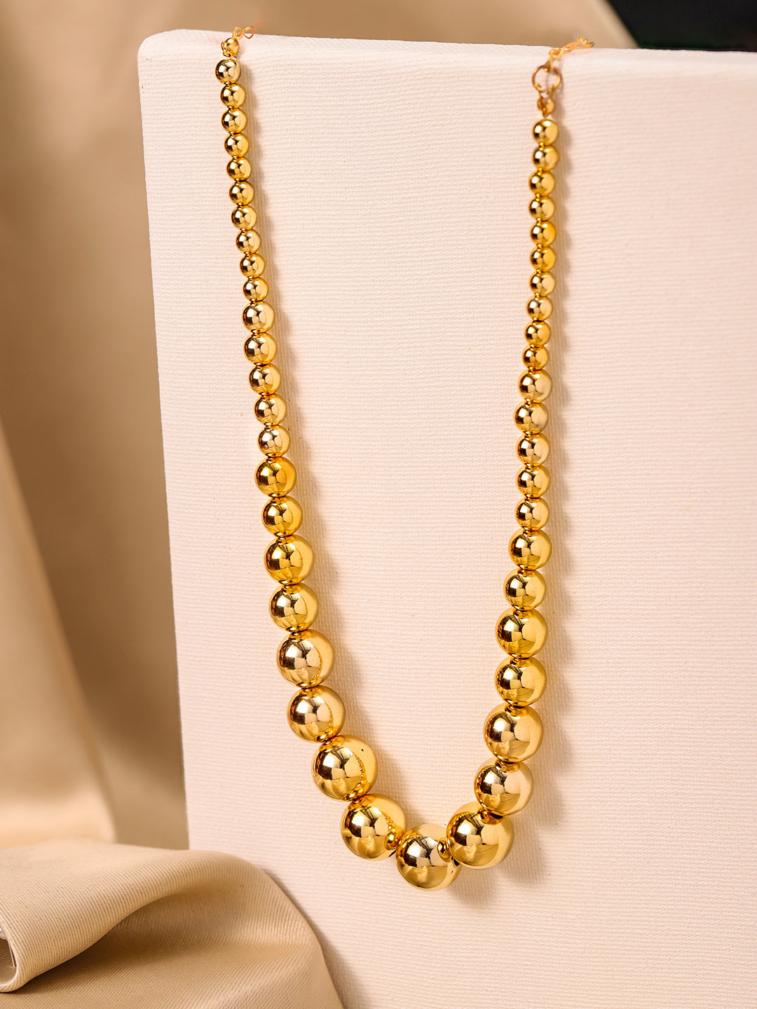 Priyaasi Gold Plated Brass Solid Necklace