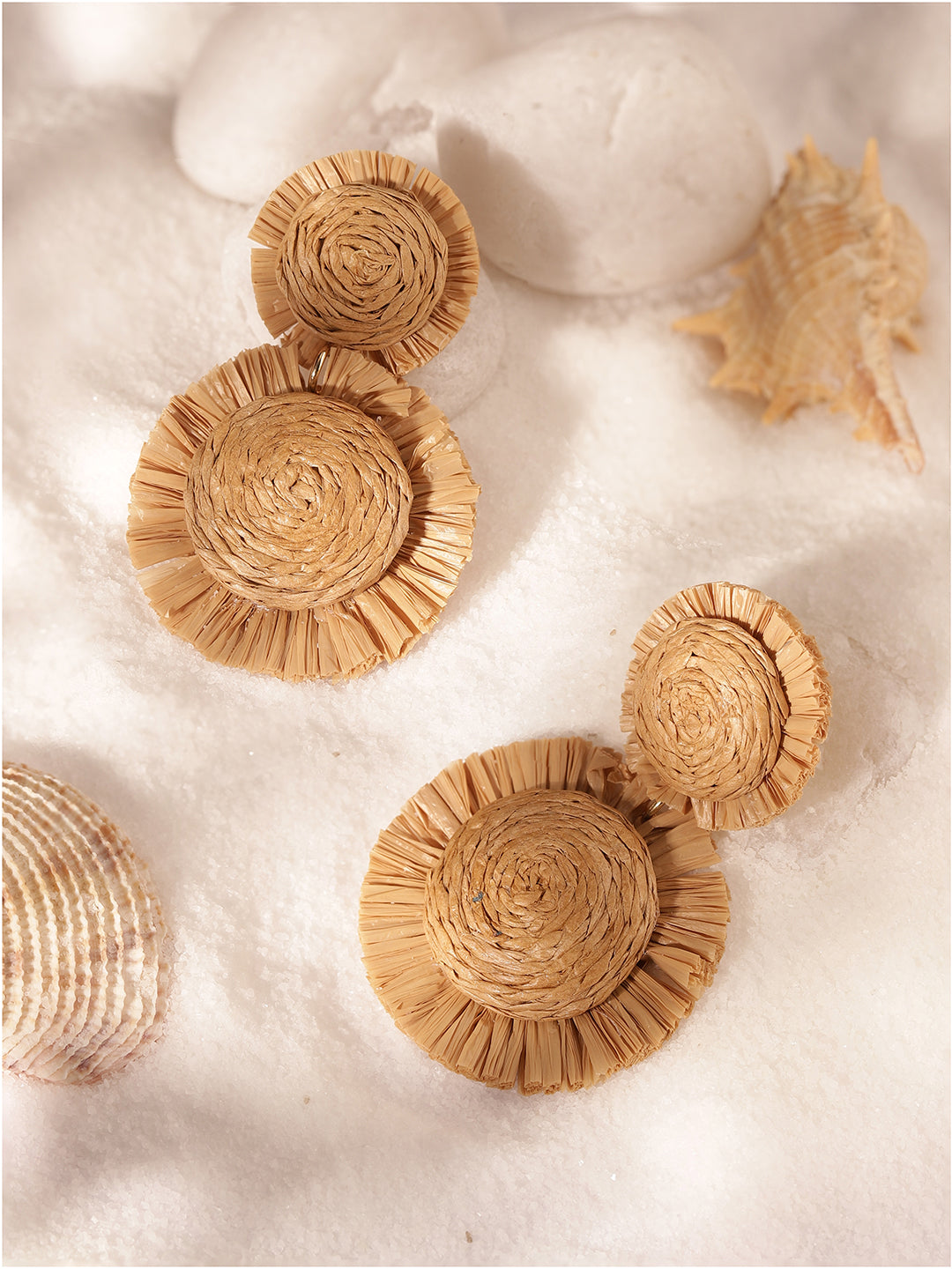 Priyaasi Gold Plated Floral Drop Earrings