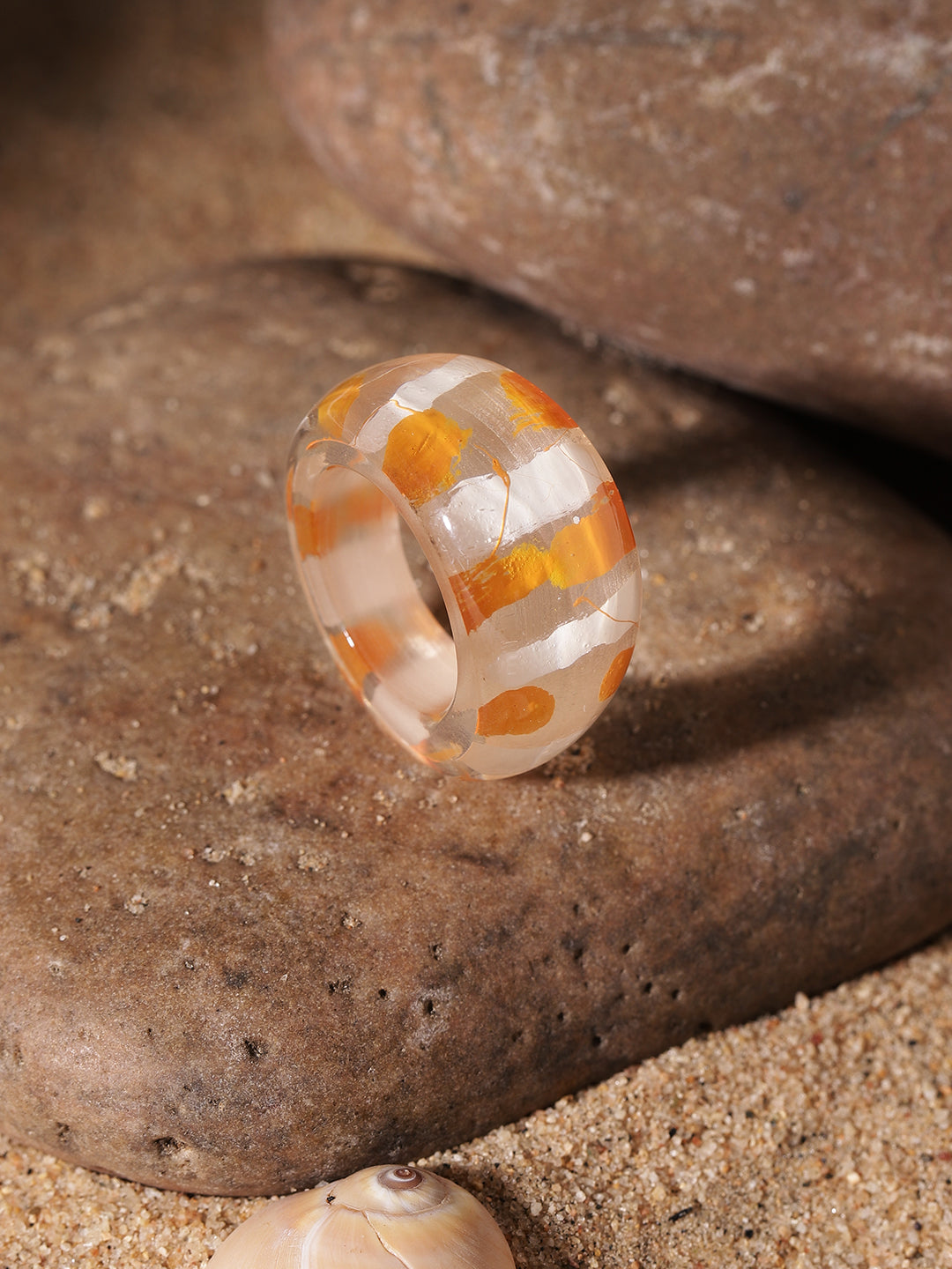 Priyaasi White Floral Ring