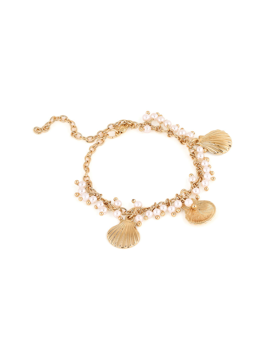 Priyaasi Gold Plated Pearl Contemporary Bracelet