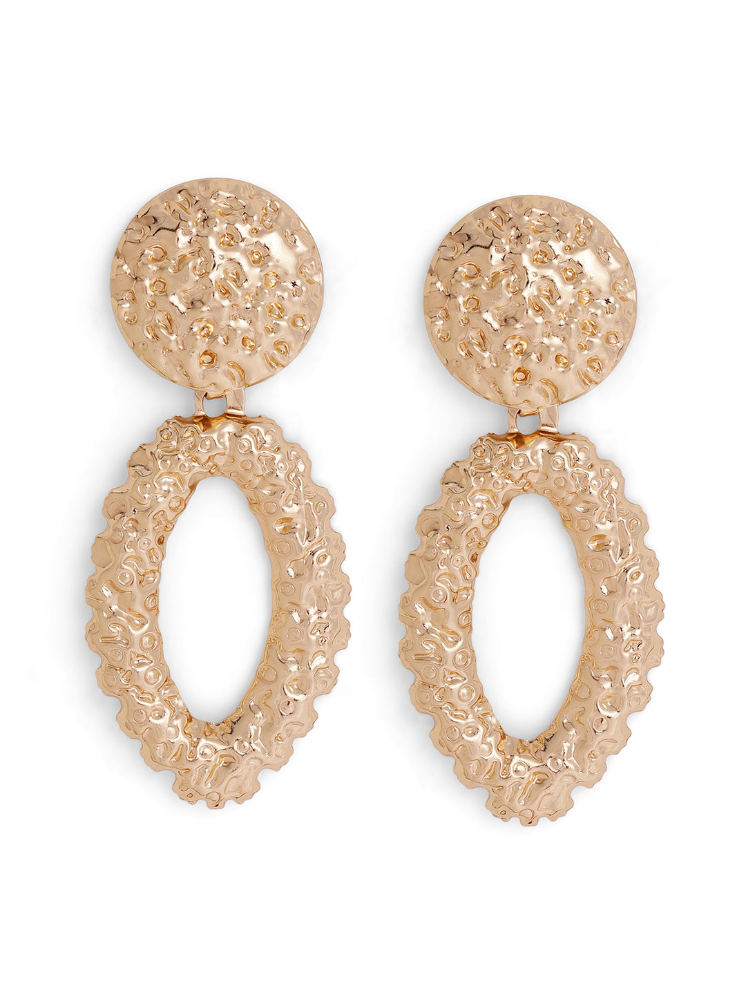 Priyaasi Gold Plated Brass Solid Drop Earrings