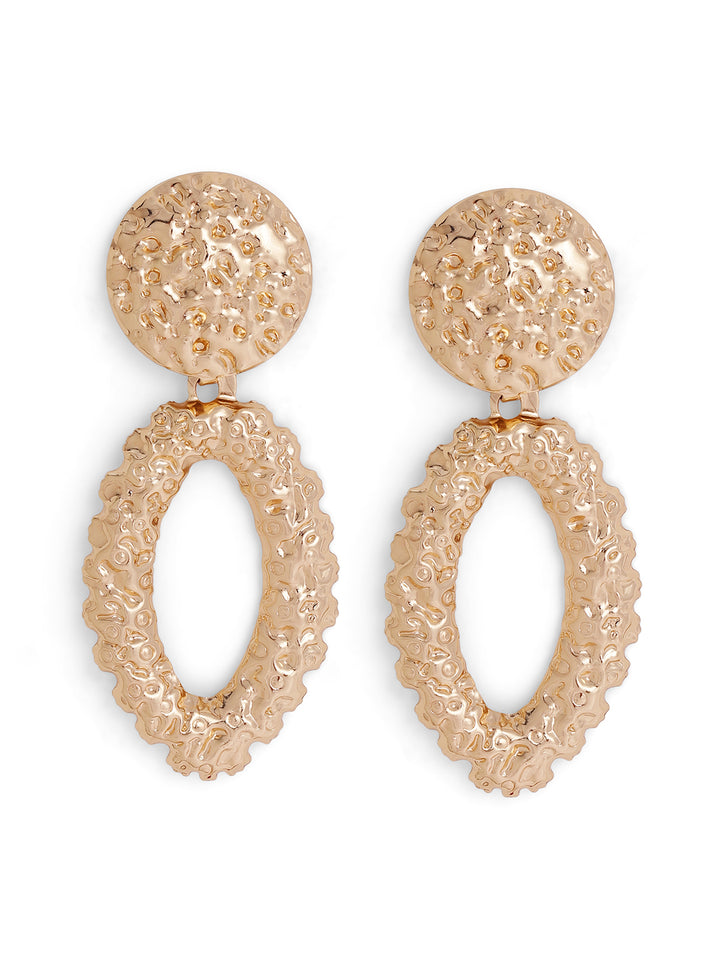 Priyaasi Gold Plated Brass Solid Drop Earrings