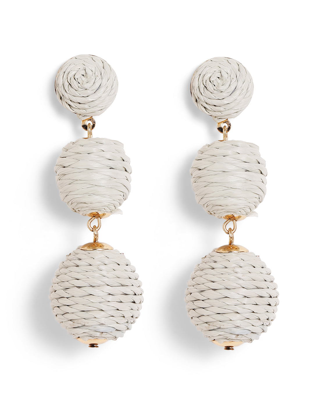Priyaasi White colored drop earrings