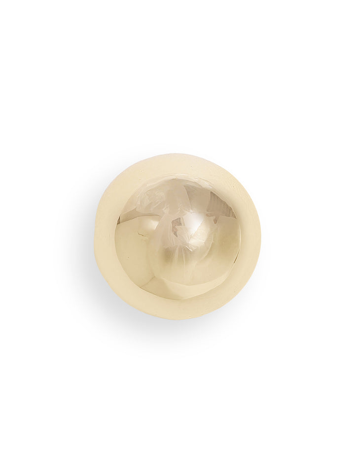 Priyaasi Gold Brass Solid Stud Earrings