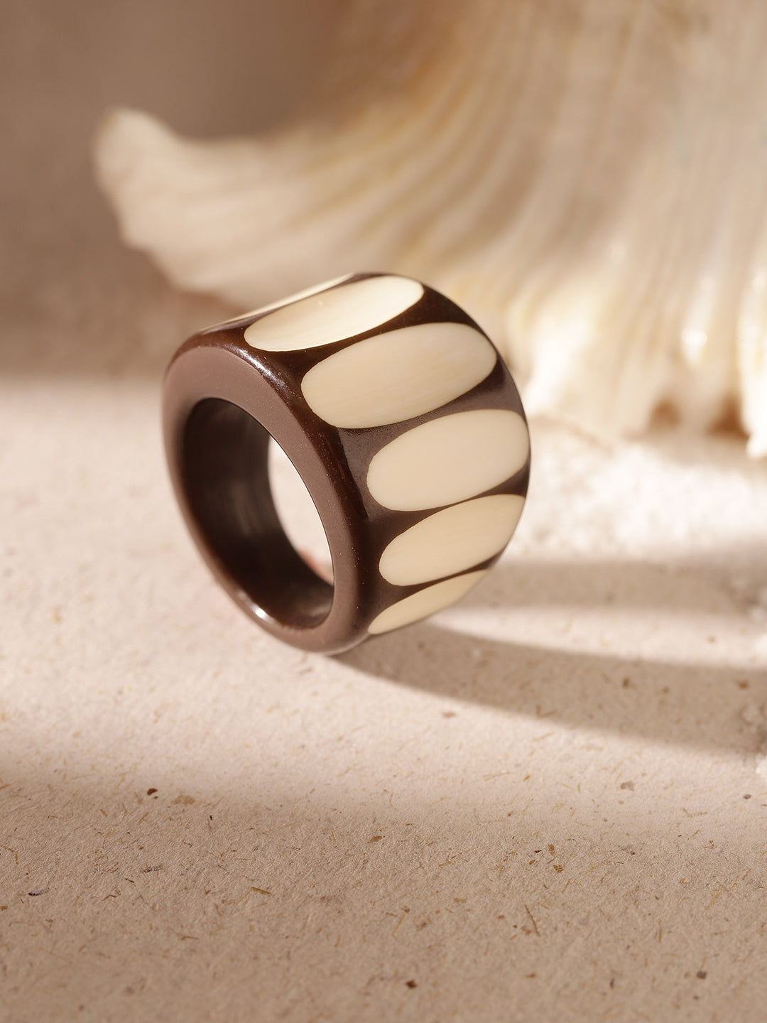 Priyaasi Black Floral Ring