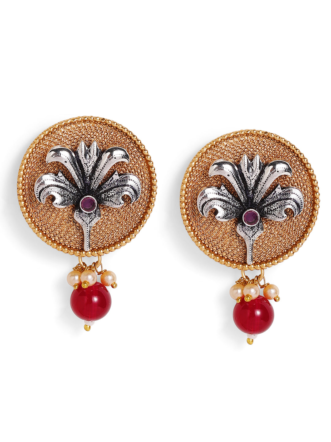 Priyaasi Gold Plated Kundan Stud Earrings
