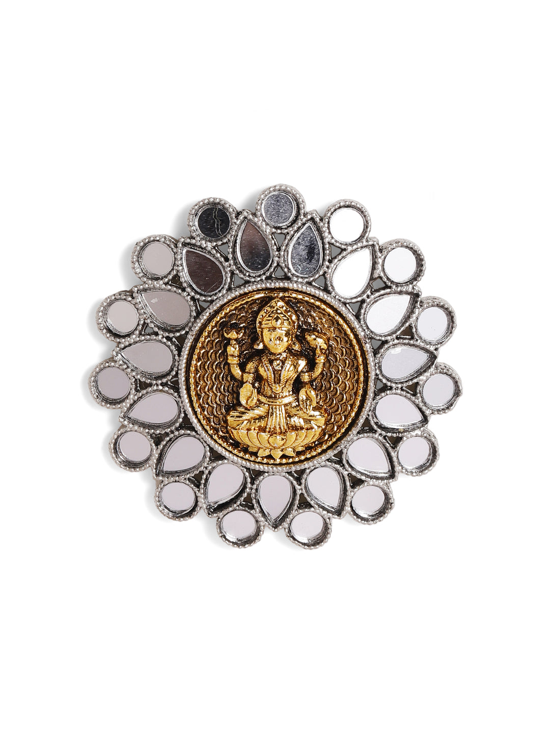 Priyaasi Silver Plated Temple Stud Earrings