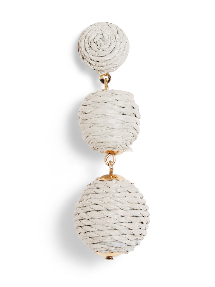 Priyaasi White colored drop earrings