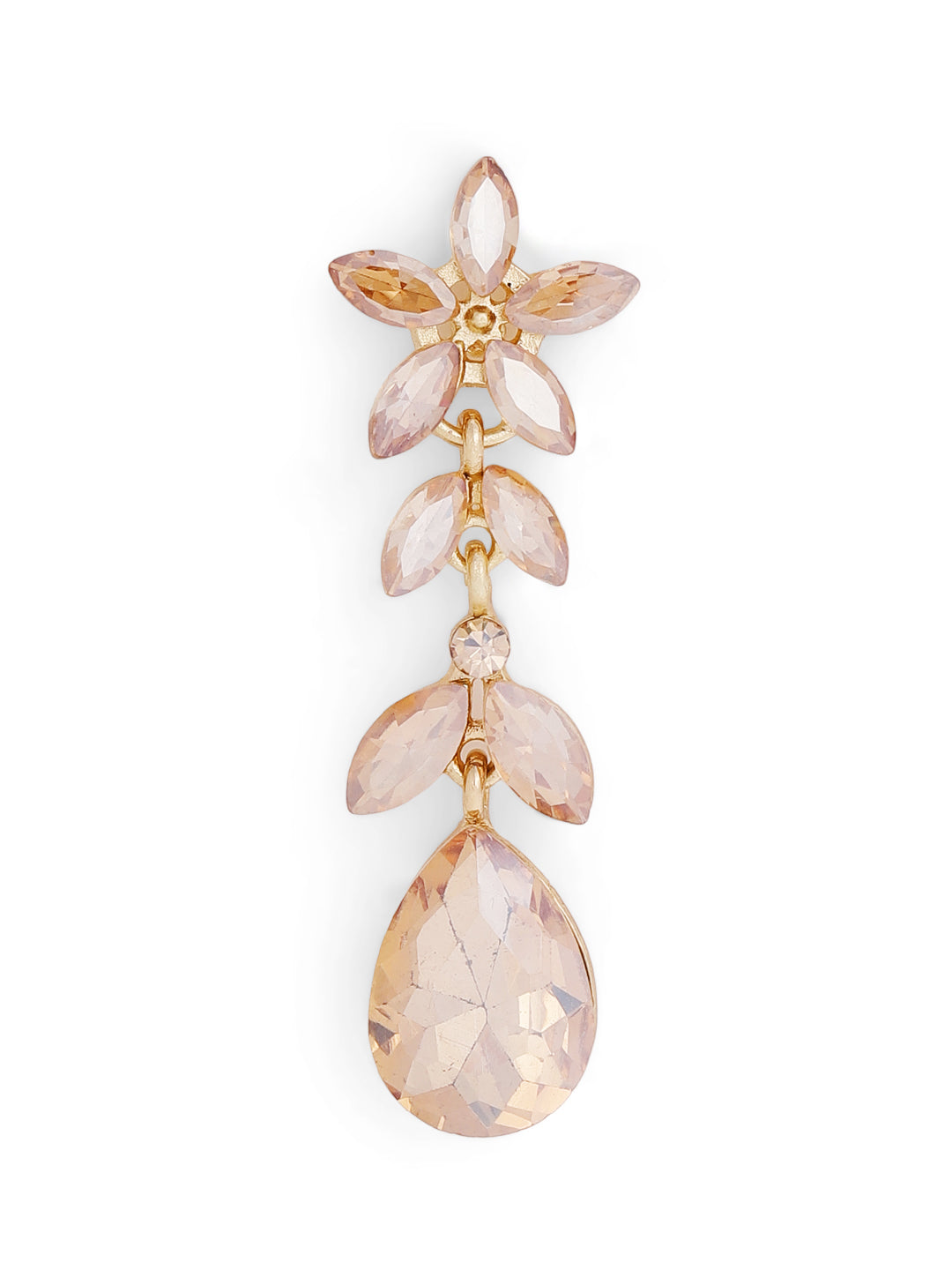 Priyaasi Gold Plated Crystal Drop Earrings
