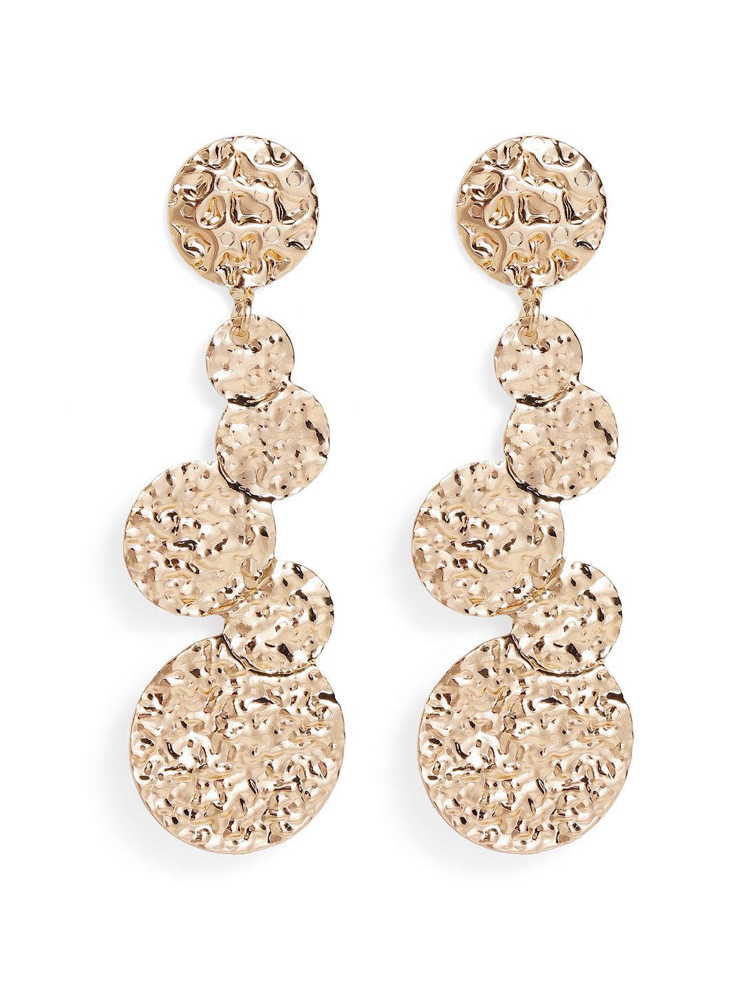Priyaasi Gold Plated Brass Solid Drop Earrings