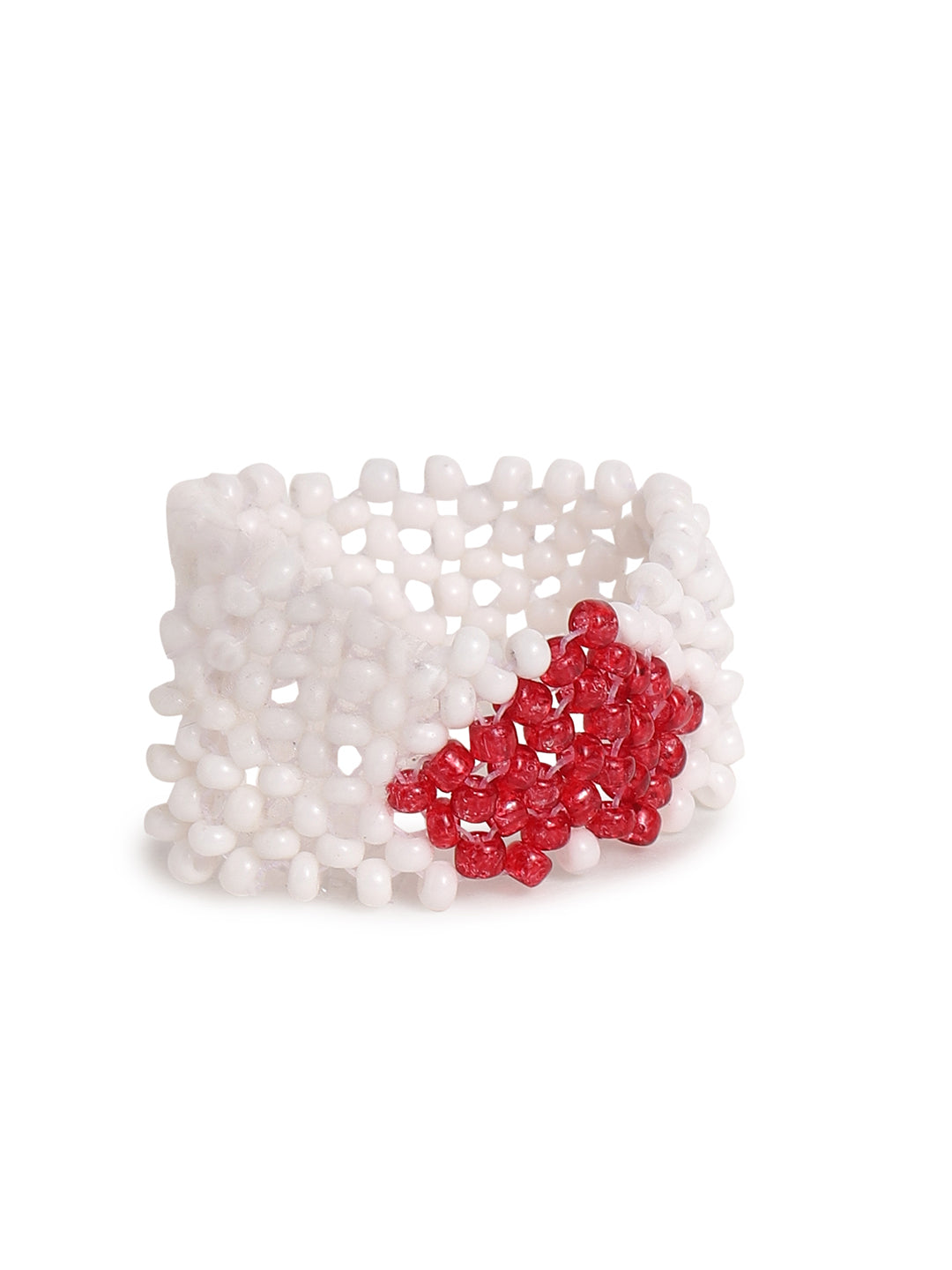 Priyaasi White Beaded Ring