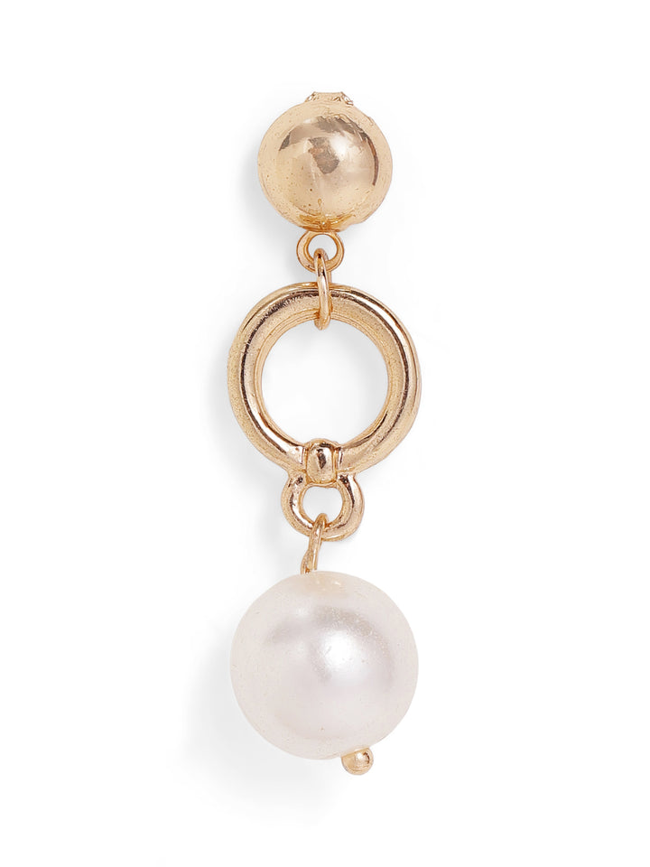 Priyaasi Gold Plated Brass-solid Drop Earrings