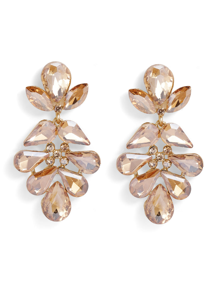 Priyaasi Gold Plated Crystal Drop Earrings