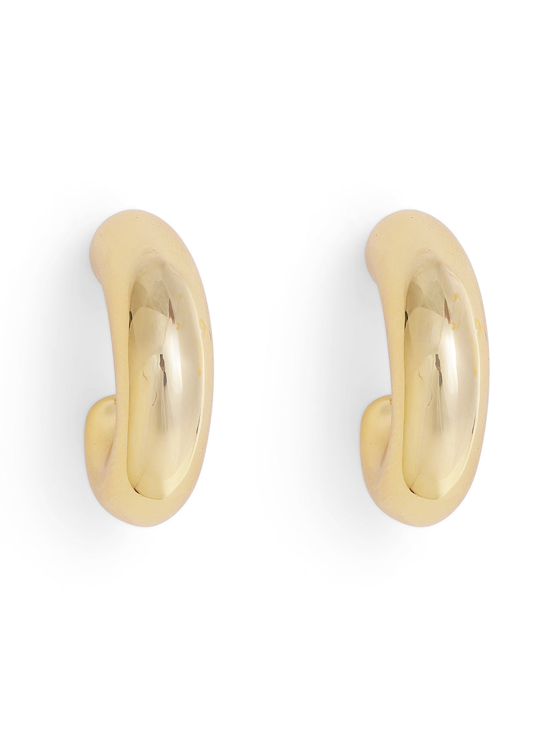 Priyaasi Gold Plated Brass Solid Hoops Earrings