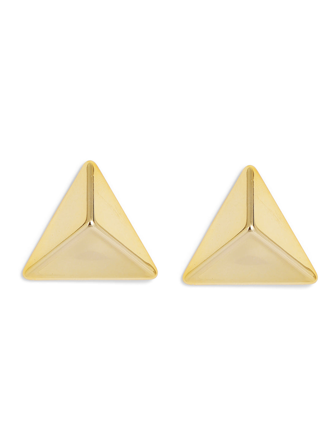 Priyaasi Gold Plated Brass Solid Stud Earrings