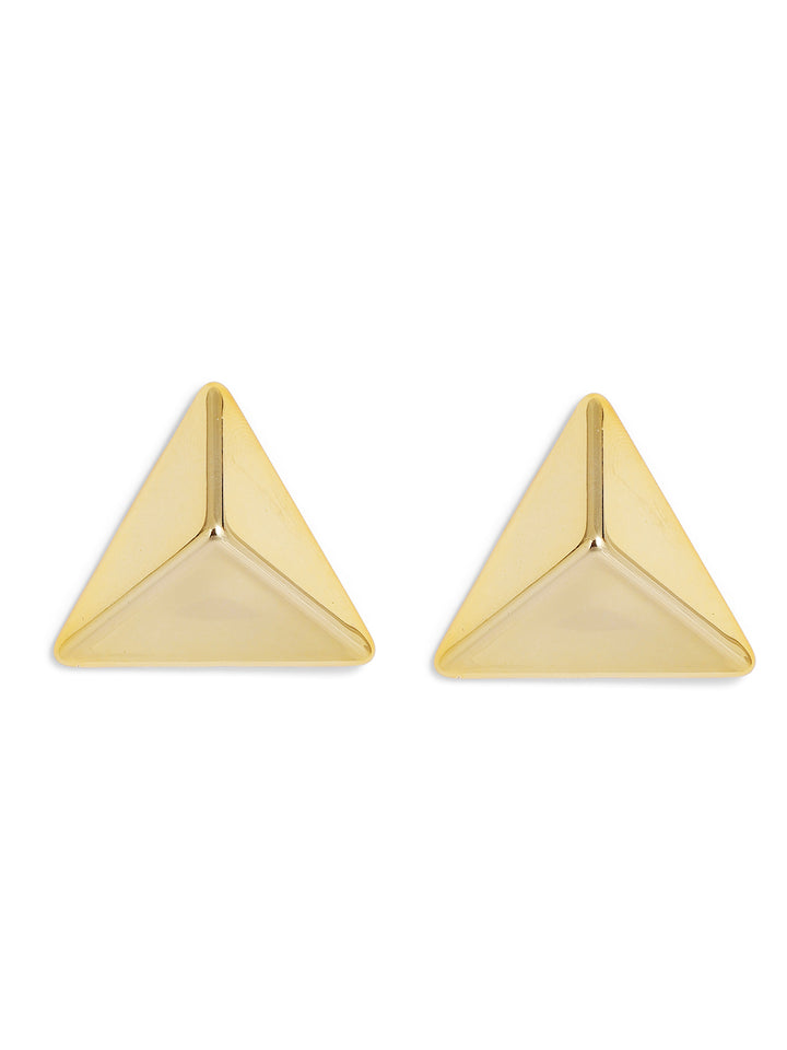 Priyaasi Gold Plated Brass Solid Stud Earrings