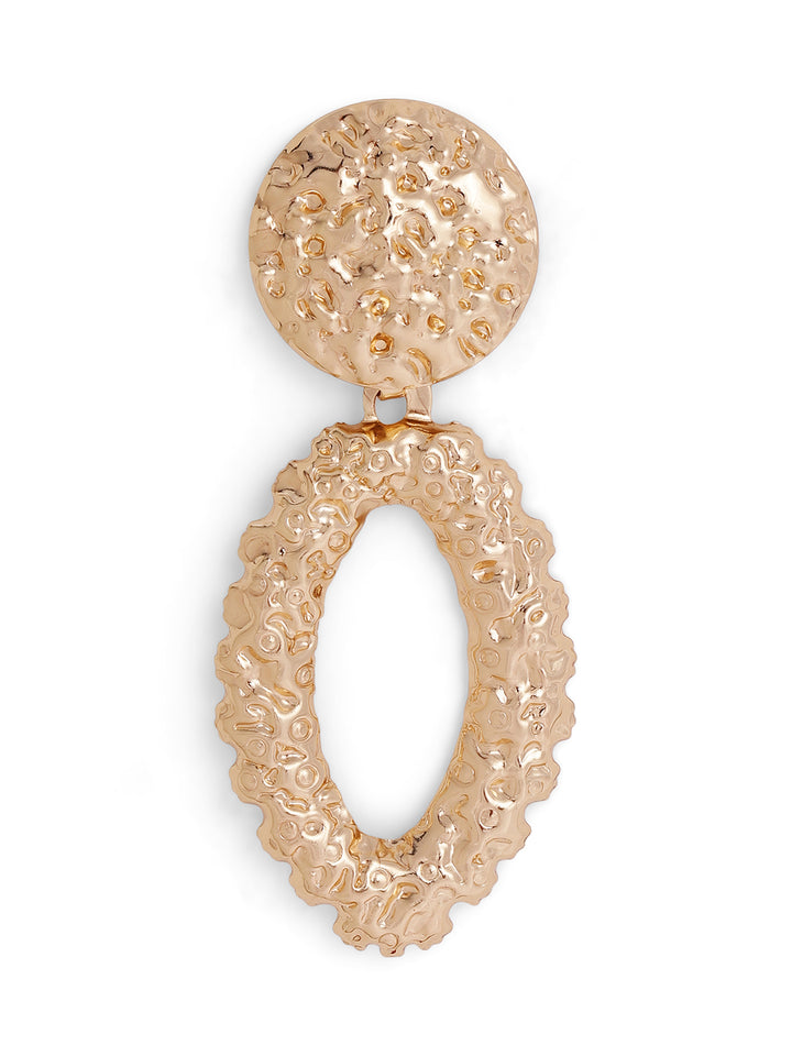 Priyaasi Gold Plated Brass Solid Drop Earrings