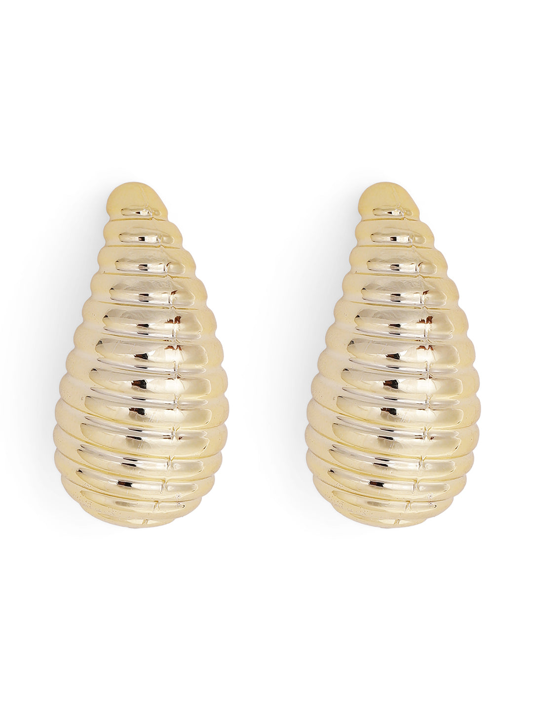 Priyaasi Gold Plated Brass Solid Drop Earrings